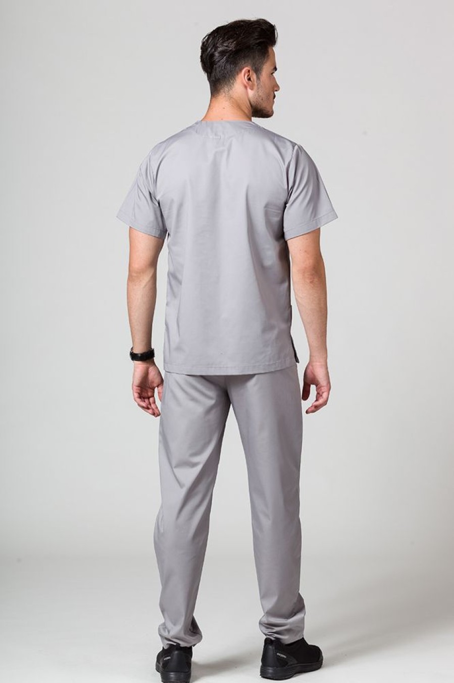 On Sunrise Uniforms | Komplet Medyczny Meski Sunrise Uniforms Basic Classic (Bluza Standard, Spodnie Regular) Szary