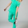 Ona Adar Medical Uniforms | Komplet Medyczny Adar Uniforms Cargo Jasnozielona (Z Bluza Notched - Elastic)