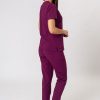 Ona Maevn Uniforms | Komplet Medyczny Damski Maevn Momentum (Bluza Double V-Neck, Spodnie 6-Pocket) Wisniowy