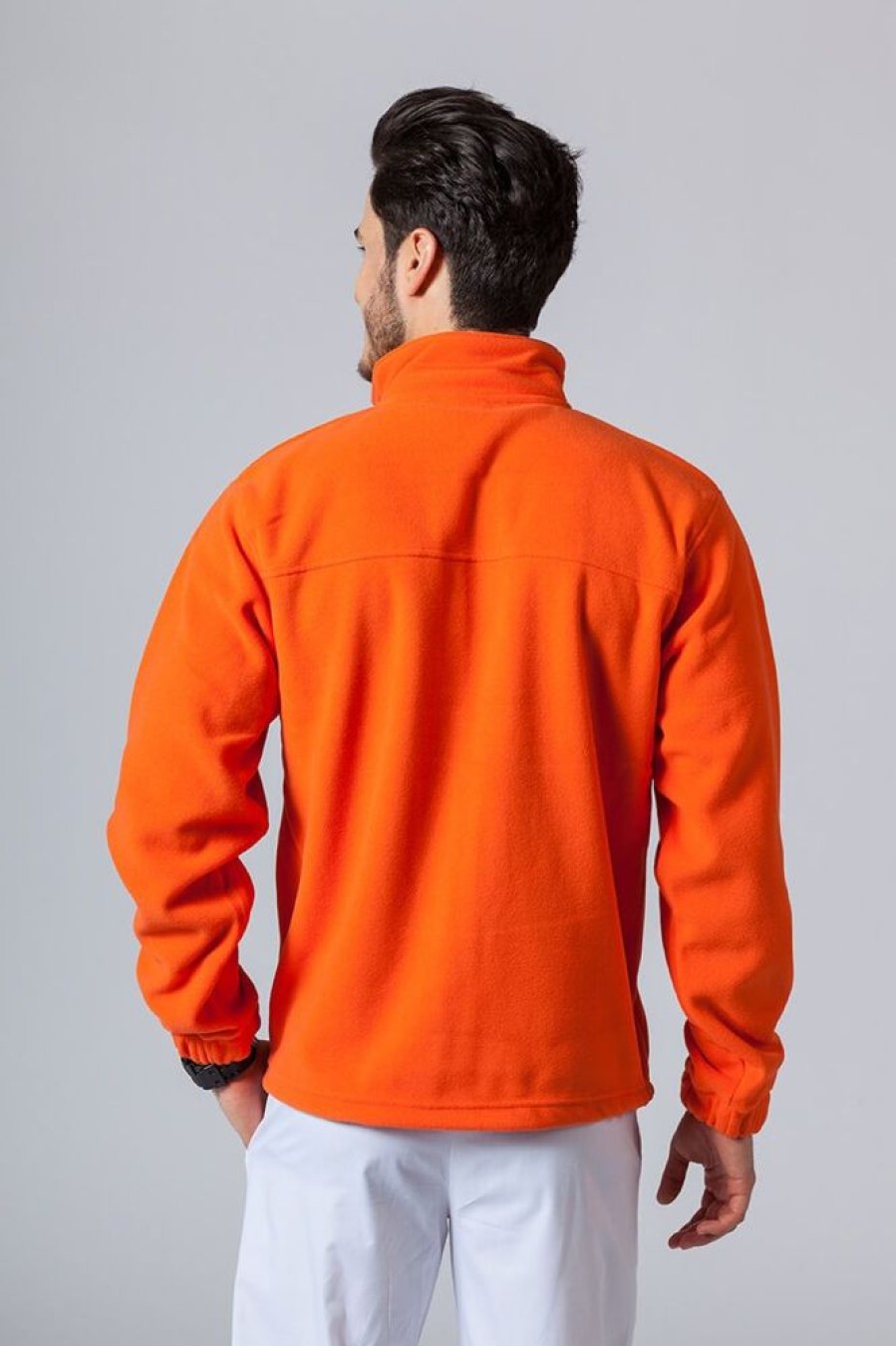 On Malfini | Bluza Polarowa Meska Malfini Fleece Jacket Pomaranczowa