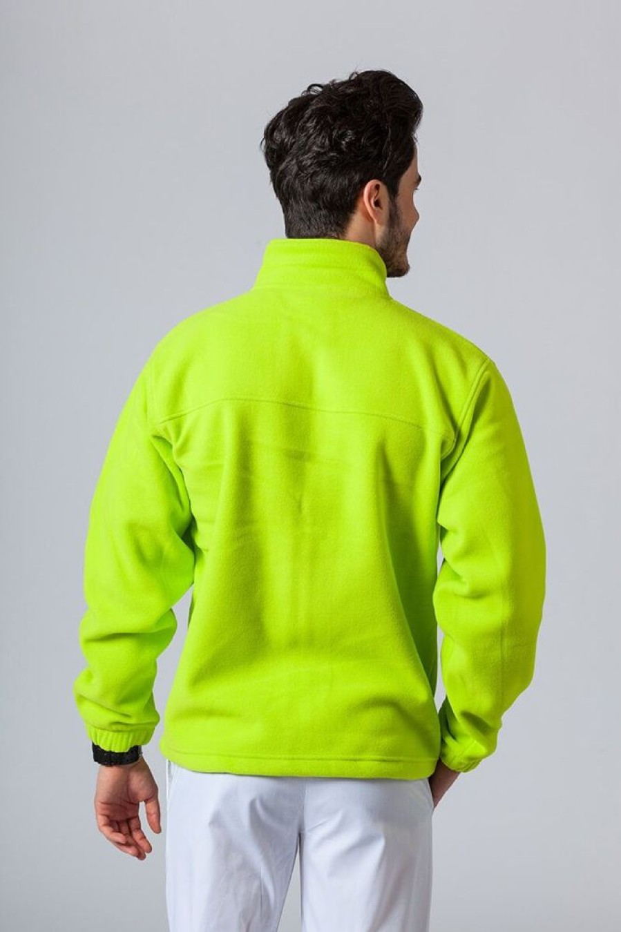 On Malfini | Bluza Polarowa Meska Malfini Fleece Jacket Limonkowa