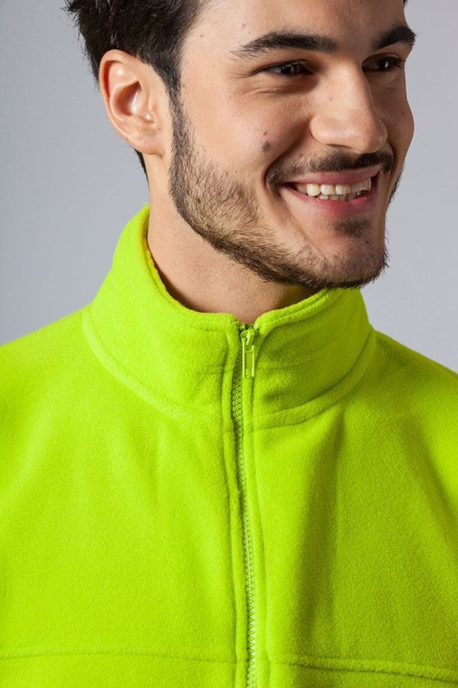 On Malfini | Bluza Polarowa Meska Malfini Fleece Jacket Limonkowa