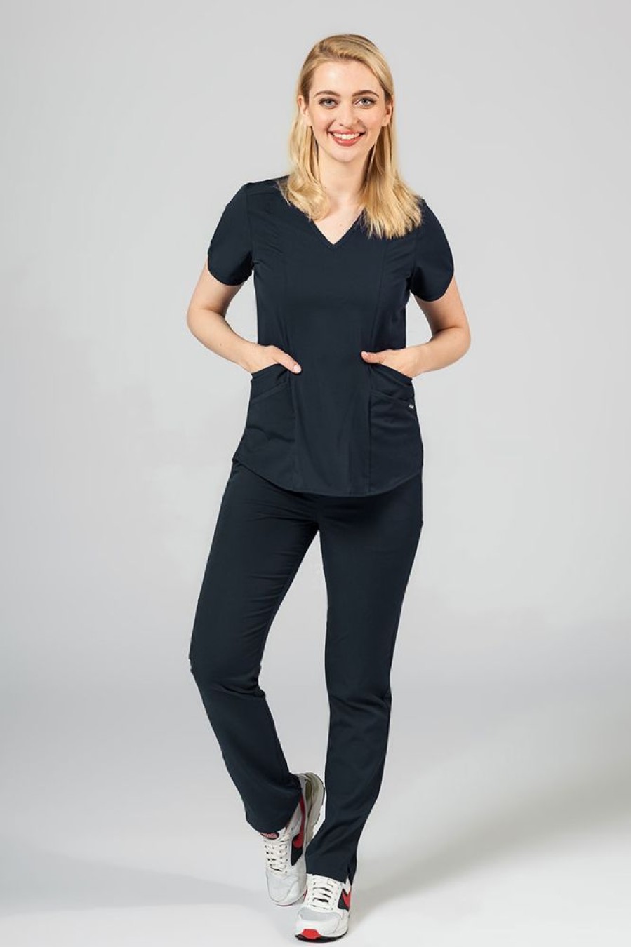 Ona Adar Medical Uniforms | Bluza Damska Adar Uniforms Modern Ciemny Granat