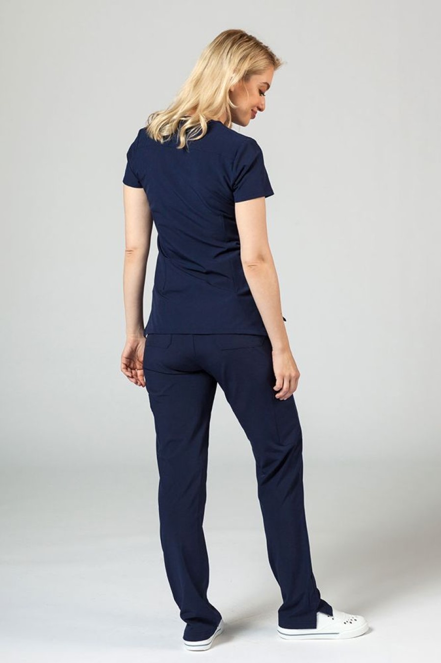 Ona Adar Medical Uniforms | Komplet Medyczny Adar Uniforms Cargo Ciemny Granat (Z Bluza Notched - Elastic)