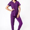 Ona Adar Medical Uniforms | Bluza Damska Adar Uniforms Sweetheart Fioletowa