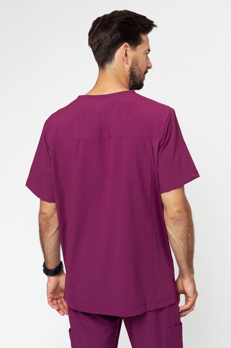 On Maevn Uniforms | Bluza Medyczna Meska Maevn Momentum Men V-Neck Wisniowa