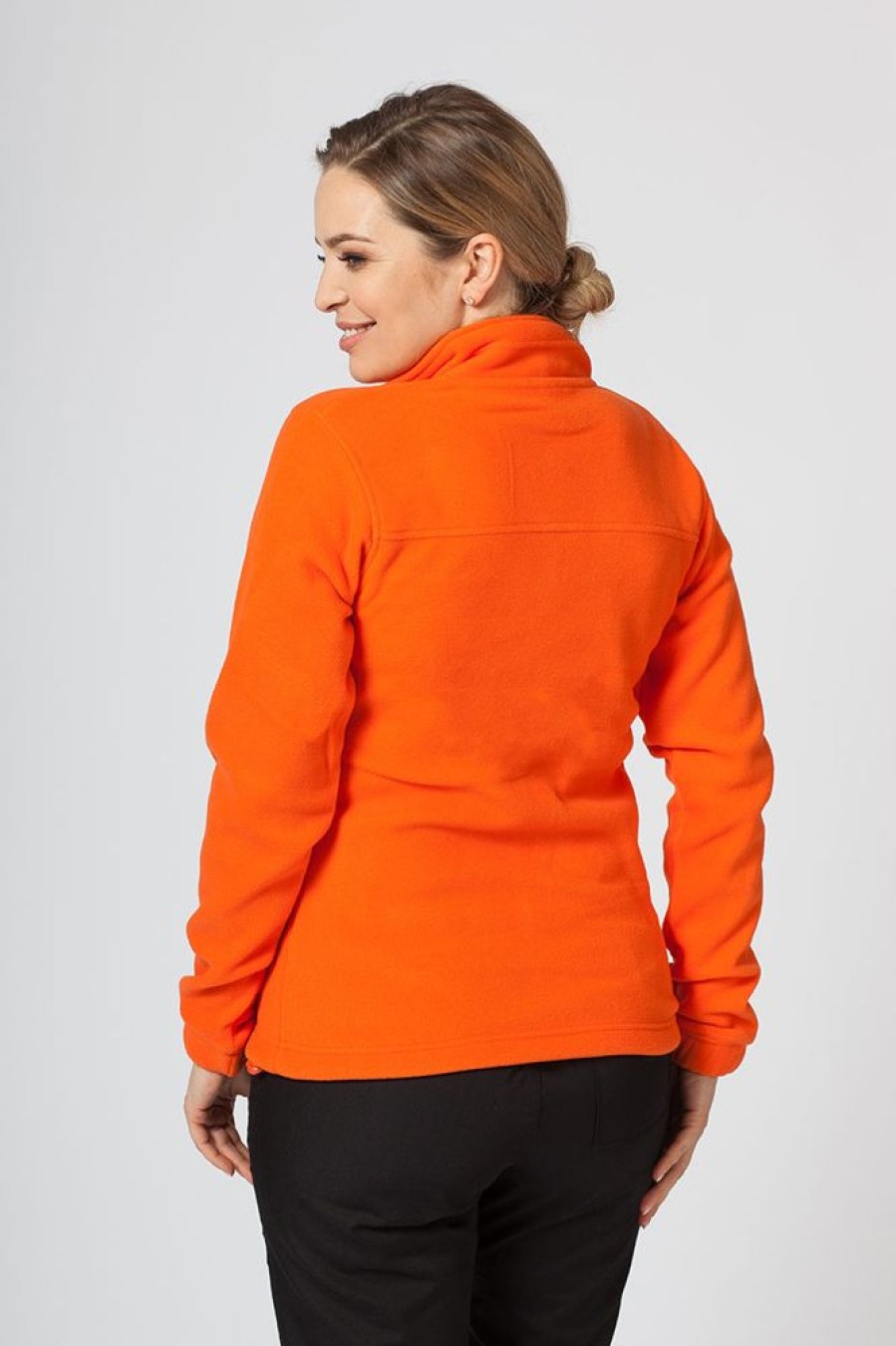 Ona Malfini | Bluza Polarowa Damska Malfini Fleece Jacket Pomaranczowa