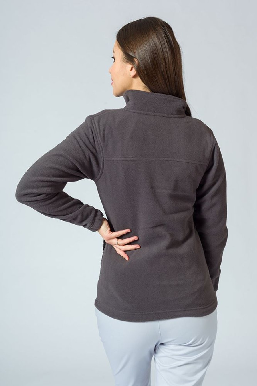 Ona Malfini | Bluza Polarowa Damska Malfini Fleece Jacket Stalowa