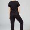 Ona Adar Medical Uniforms | Komplet Medyczny Adar Uniforms Yoga Czarny (Z Bluza Modern - Elastic)