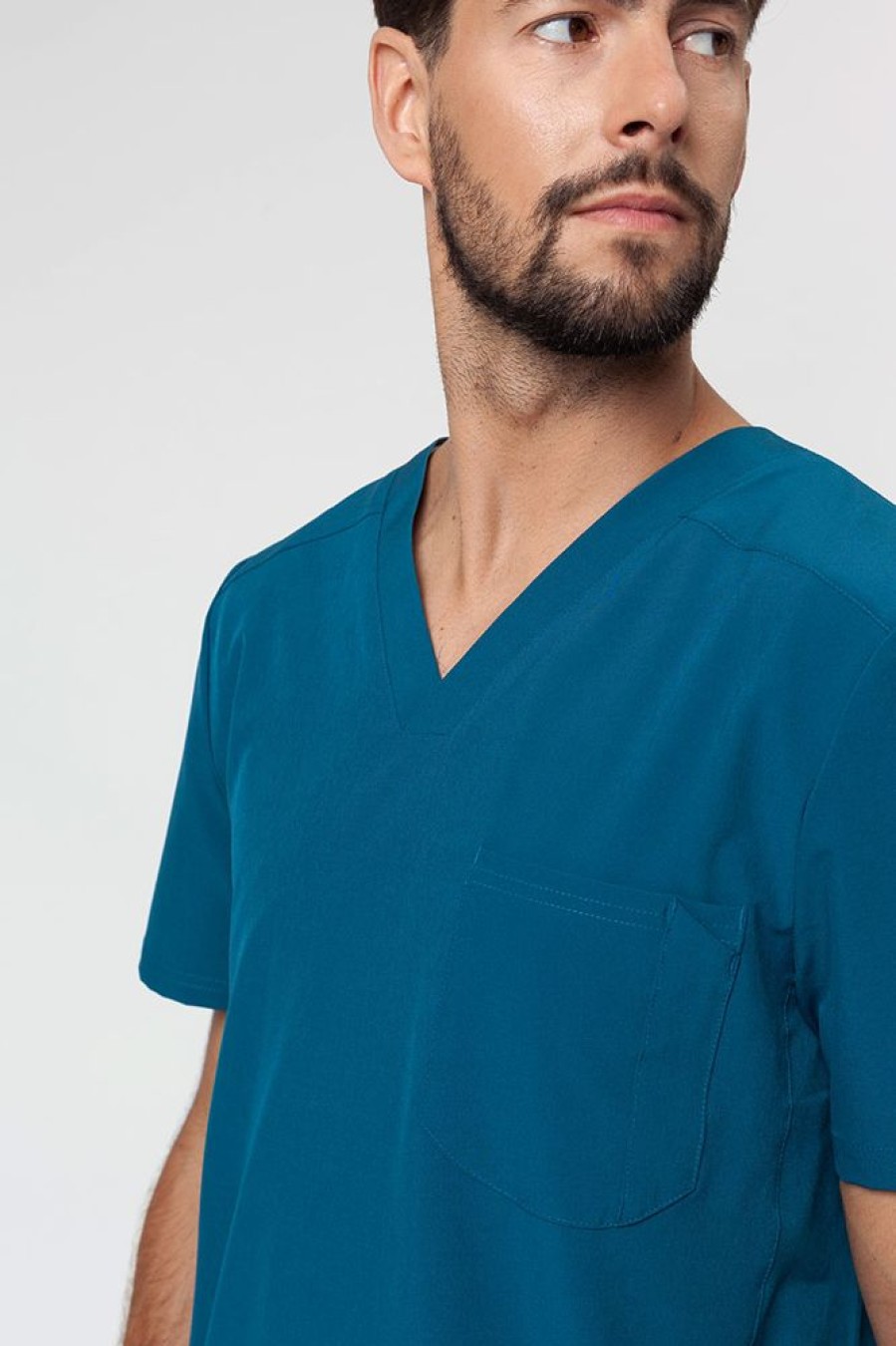 On Adar Medical Uniforms | Bluza Medyczna Meska Adar Modern Karaibski Blekit