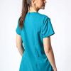 Ona Adar Medical Uniforms | Bluza Damska Adar Uniforms Sweetheart Morski Blekit