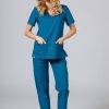 Ona Sunrise Uniforms | Bluza Medyczna Damska Sunrise Uniforms Basic Light Karaibski Blekit