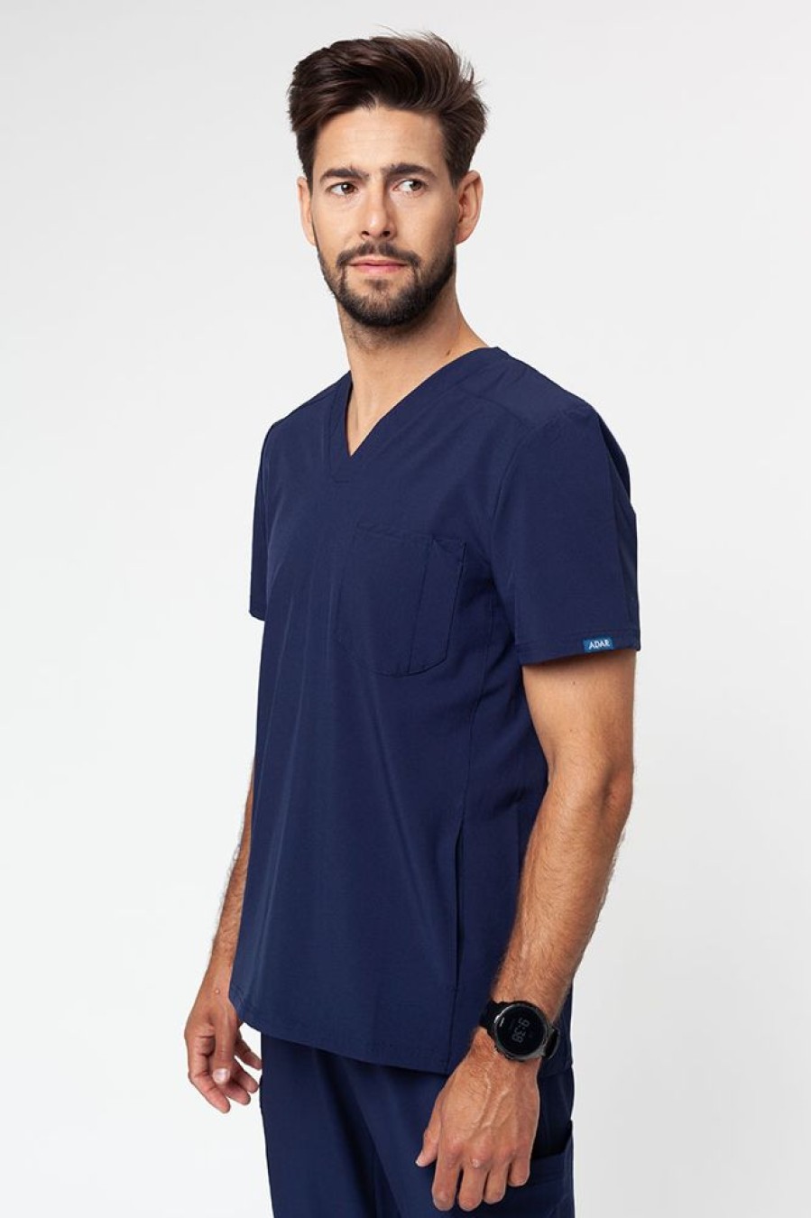 On Adar Medical Uniforms | Komplet Medyczny Meski Adar Cargo Ciemny Granat (Z Bluza Modern)