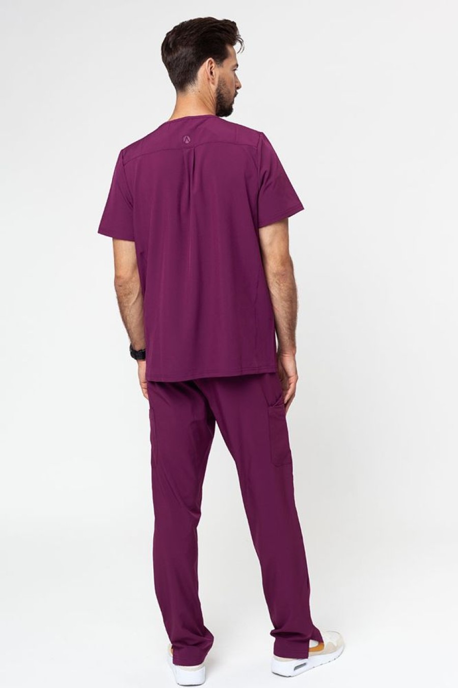 On Adar Medical Uniforms | Komplet Medyczny Meski Adar Cargo Wisniowy (Z Bluza Modern)