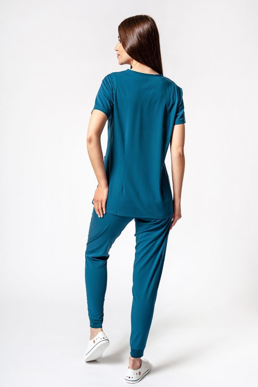 Ona Adar Medical Uniforms | Komplet Medyczny Adar Uniforms Ultimate Karaibski Blekit (Z Bluza Sweetheart - Elastic)