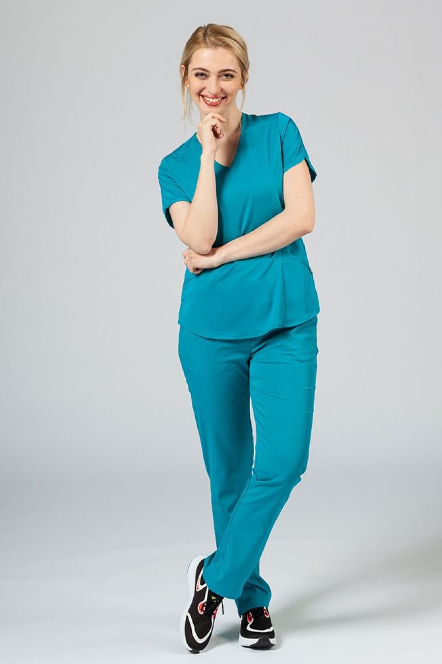 Ona Adar Medical Uniforms | Bluza Damska Adar Uniforms Modern Morski Blekit