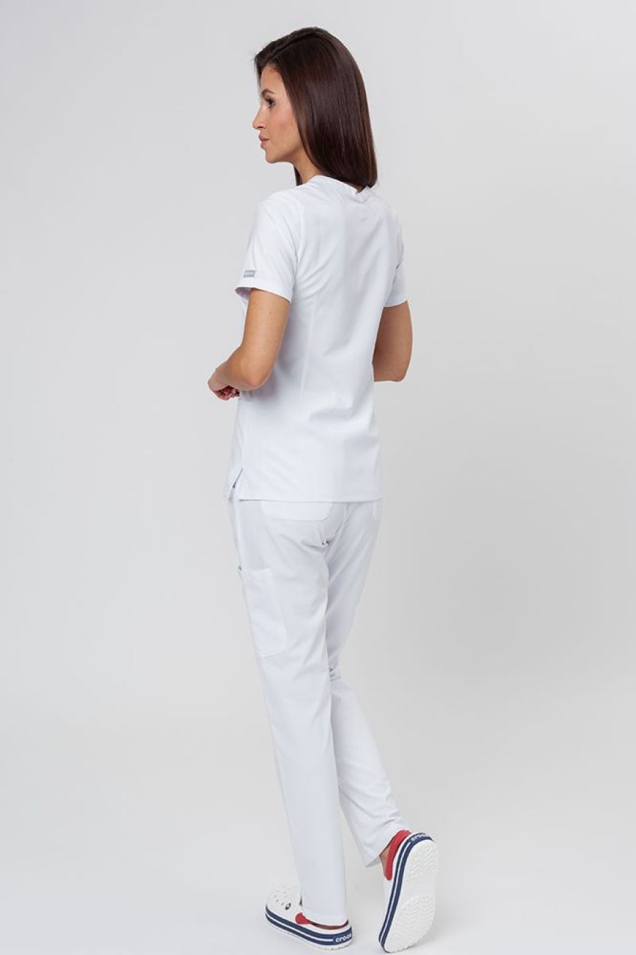 Ona Maevn Uniforms | Komplet Medyczny Damski Maevn Momentum (Bluza Double V-Neck, Spodnie 6-Pocket) Bialy