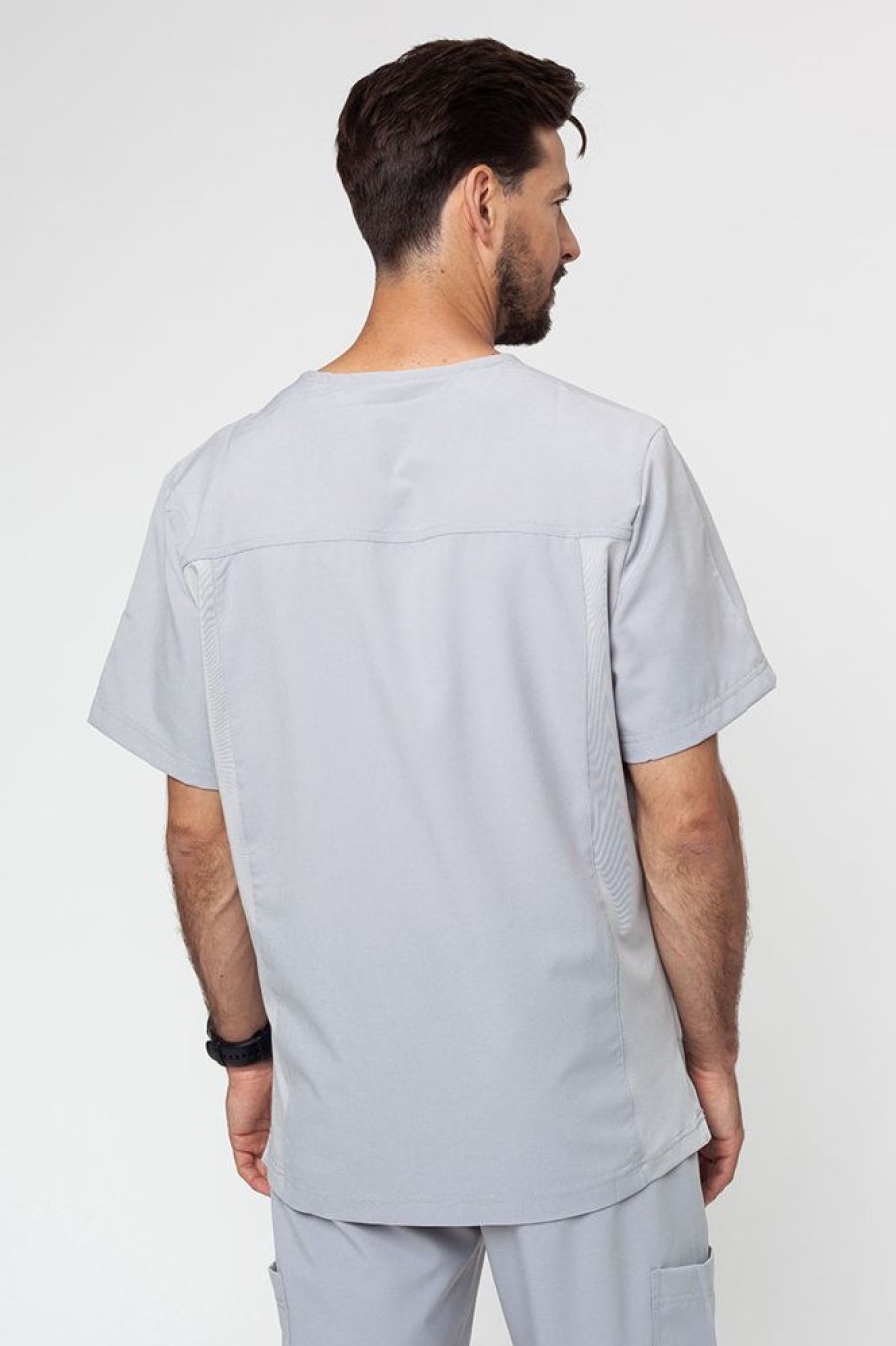 On Maevn Uniforms | Bluza Medyczna Meska Maevn Momentum Men V-Neck Popielata