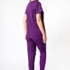 Ona Adar Medical Uniforms | Komplet Medyczny Adar Uniforms Ultimate Fioletowy (Z Bluza Sweetheart - Elastic)