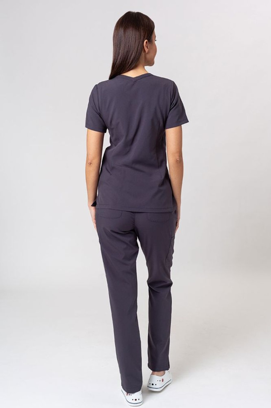 Ona Maevn Uniforms | Komplet Medyczny Damski Maevn Momentum (Bluza Double V-Neck, Spodnie 6-Pocket) Szary