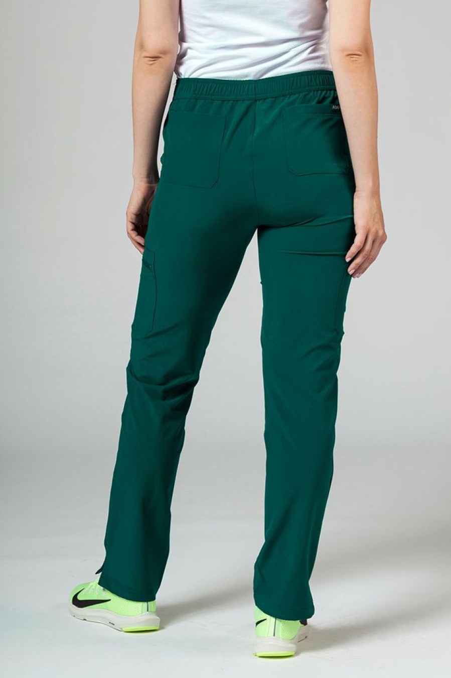 Ona Adar Medical Uniforms | Spodnie Damskie Adar Uniforms Skinny Leg Cargo Butelkowa Zielen