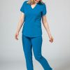 Ona Adar Medical Uniforms | Spodnie Damskie Adar Uniforms Leg Yoga Krolewski Granat