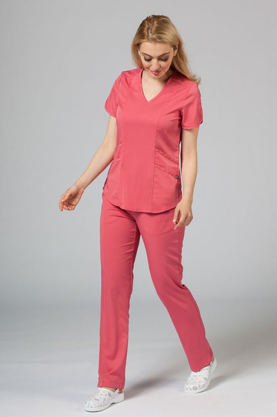 Ona Adar Medical Uniforms | Bluza Damska Adar Uniforms Modern Rozowa