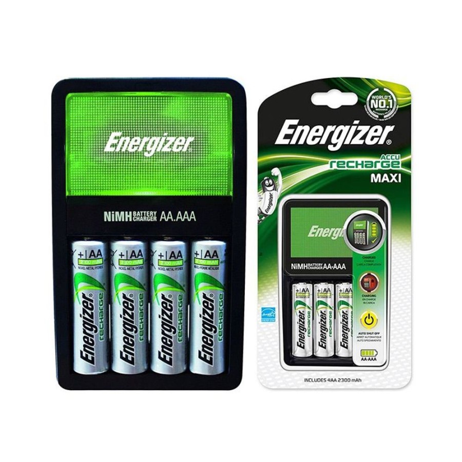 Akcesoria brak producenta | Ladowarka Energizer Maxi + 4 X R6/Aa 2000 Mah