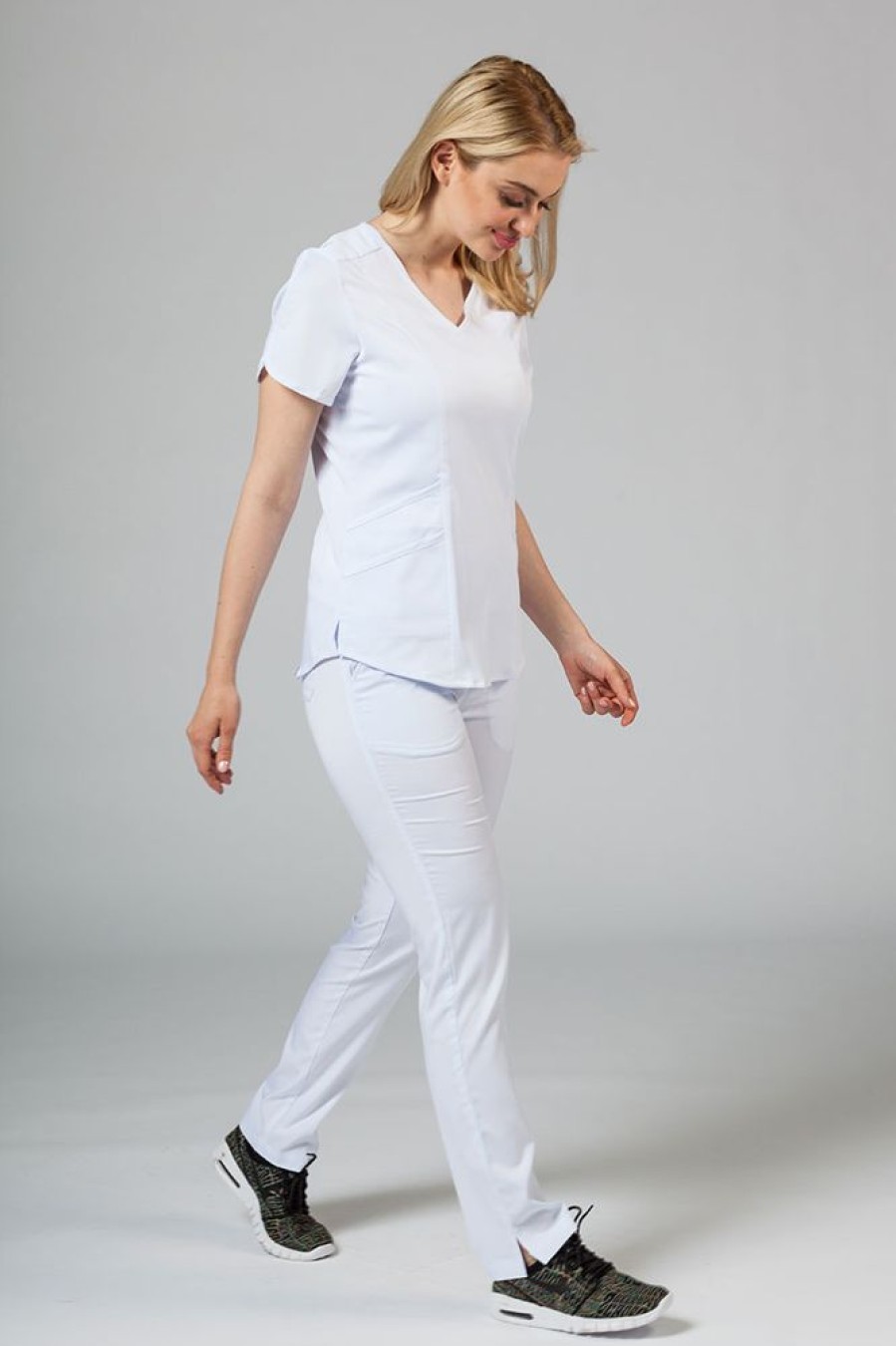 Ona Adar Medical Uniforms | Bluza Damska Adar Uniforms Modern Biala