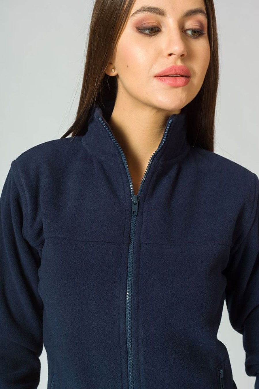 Ona Malfini | Bluza Polarowa Damska Malfini Fleece Jacket Ciemny Granat