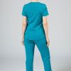 Ona Adar Medical Uniforms | Komplet Medyczny Adar Uniforms Yoga Morski Blekit (Z Bluza Modern - Elastic)