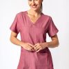 Ona Adar Medical Uniforms | Komplet Medyczny Adar Uniforms Ultimate Wrzosowy (Z Bluza Sweetheart - Elastic)