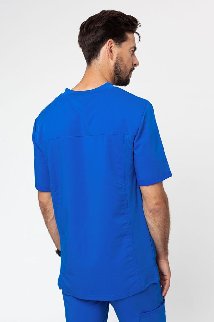 On Dickies | Bluza Medyczna Meska Dickies Balance Men V-Neck Krolewski Granat