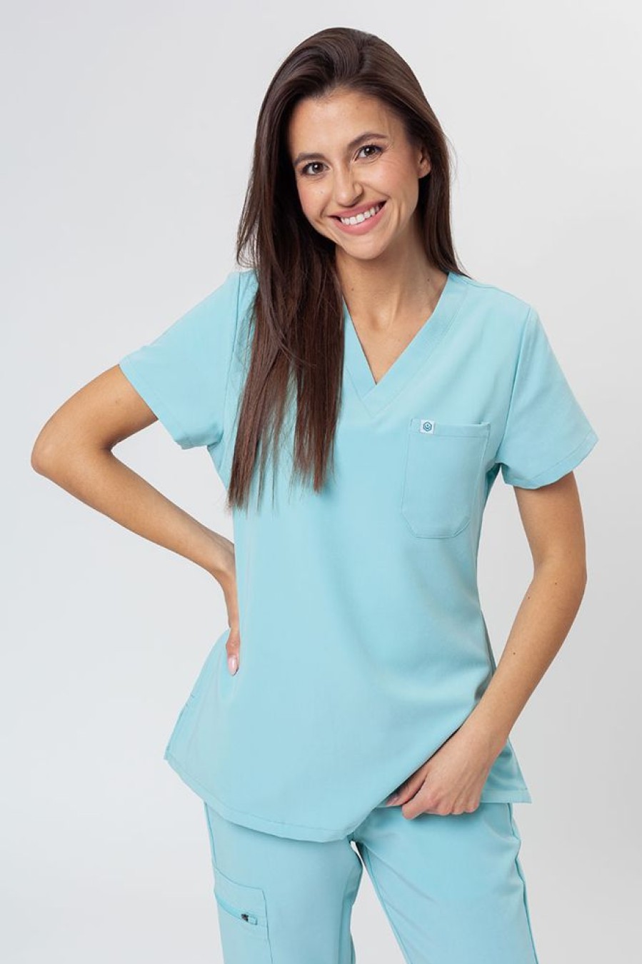 Ona Uniforms World | Komplet Medyczny Damski Uniforms World 518Gtk Phillip Aqua