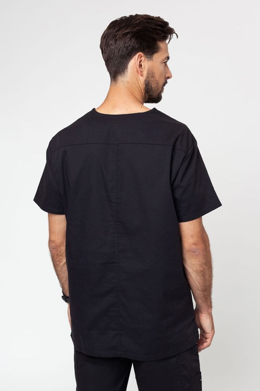 On Dickies | Bluza Medyczna Meska Dickies Eds Signature Men V-Neck Czarna