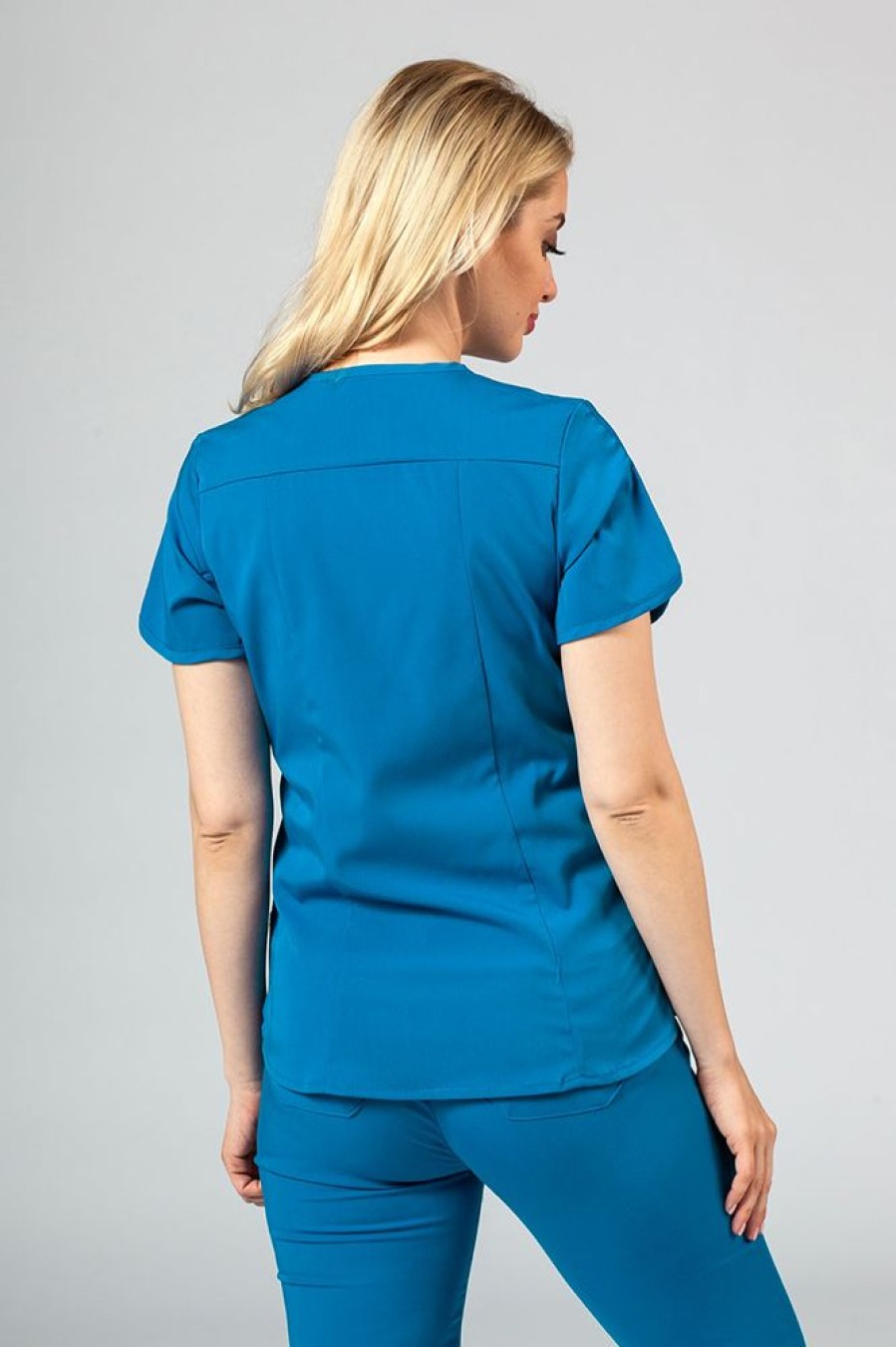 Ona Adar Medical Uniforms | Komplet Medyczny Adar Uniforms Yoga Krolewski Granat (Z Bluza Modern - Elastic)