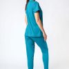 Ona Adar Medical Uniforms | Komplet Medyczny Adar Uniforms Ultimate Morski Blekit (Z Bluza Sweetheart - Elastic)