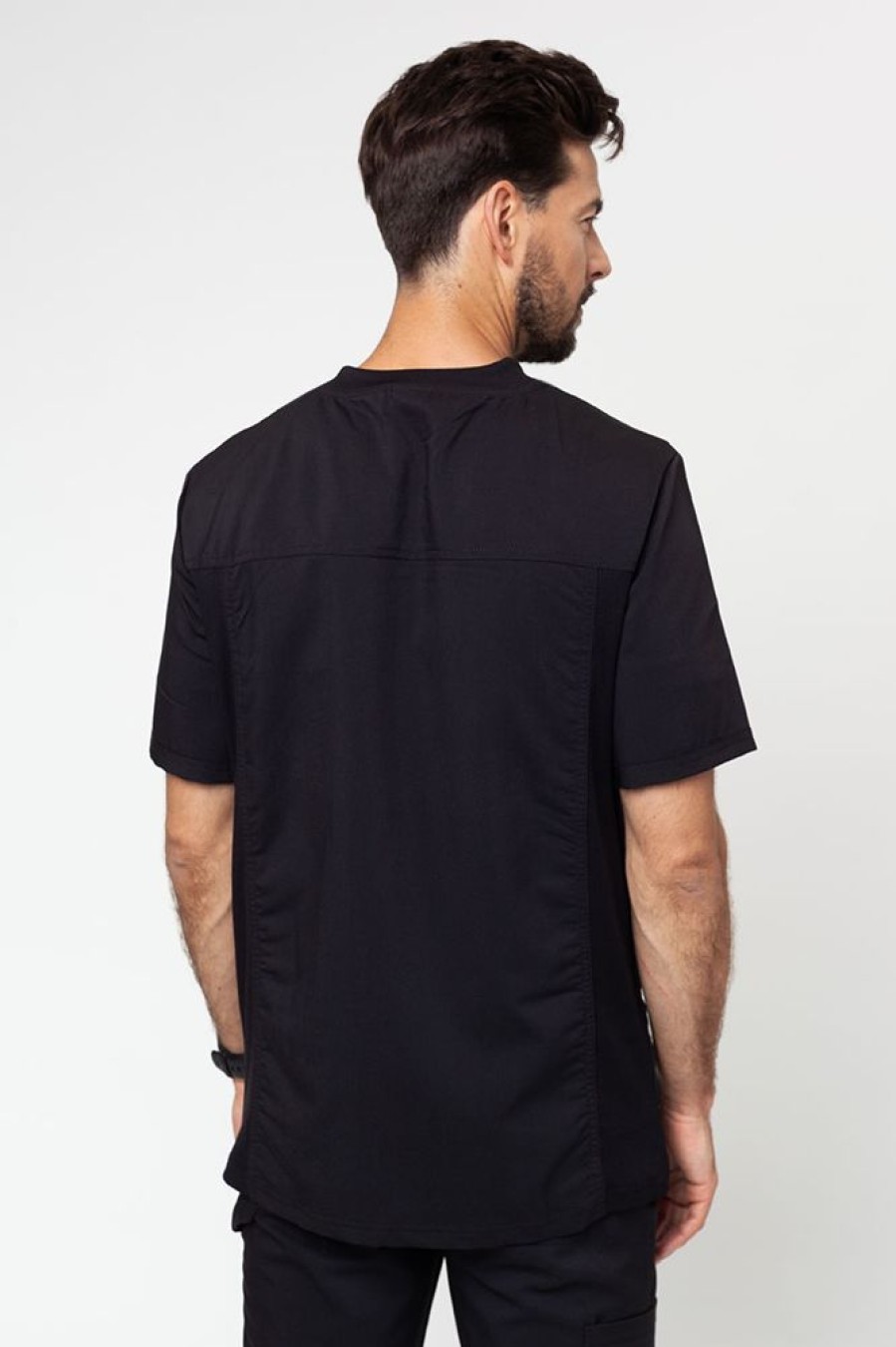 On Dickies | Bluza Medyczna Meska Dickies Balance Men V-Neck Czarna