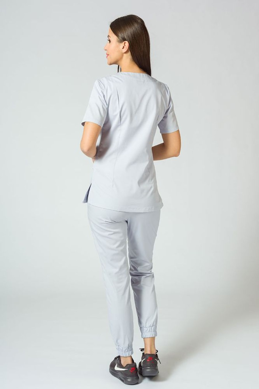 Ona Sunrise Uniforms | Spodnie Medyczne Damskie Sunrise Uniforms Easy Jogger Popielate