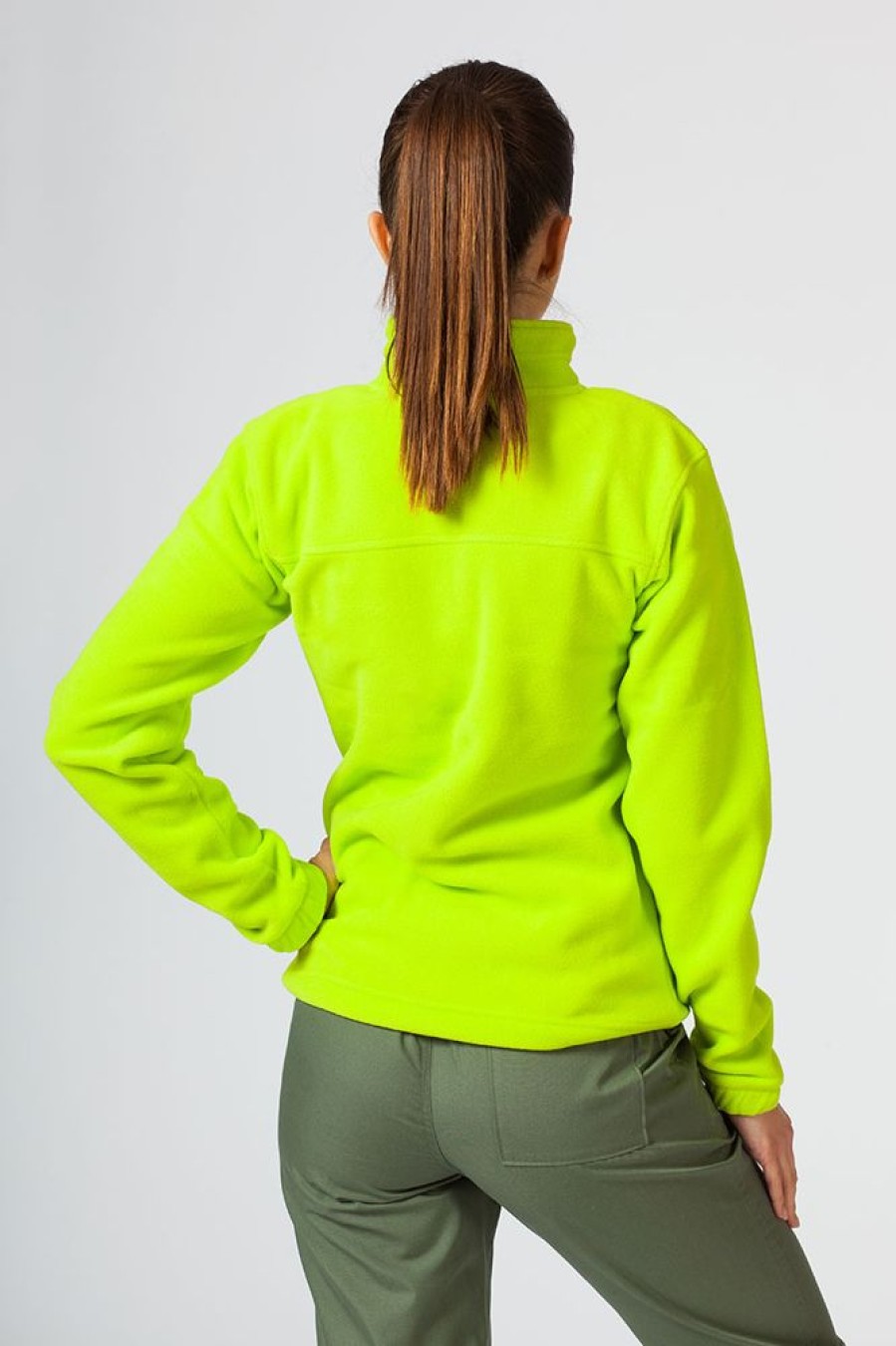 Ona Malfini | Bluza Polarowa Damska Malfini Fleece Jacket Limonkowa