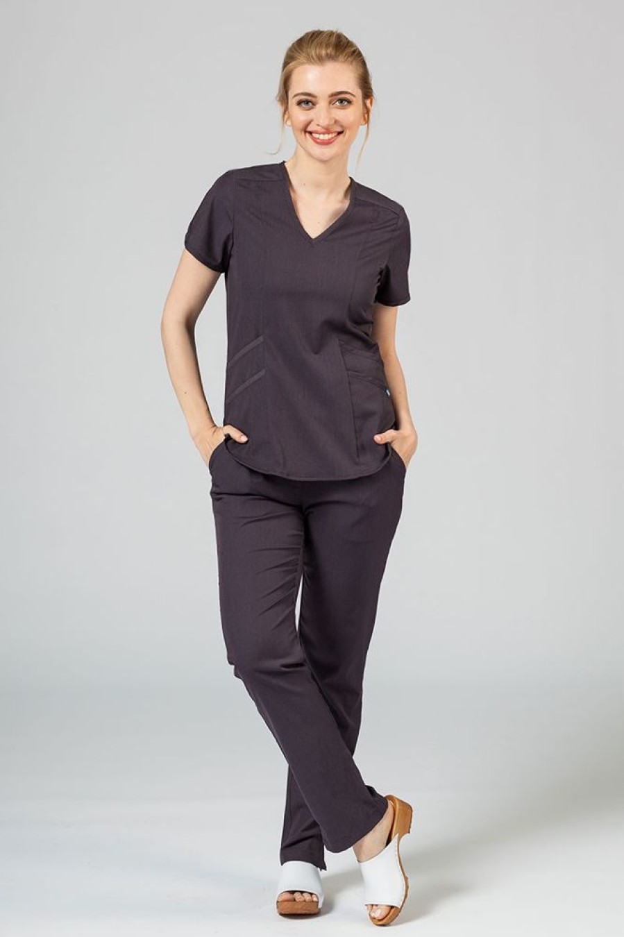 Ona Adar Medical Uniforms | Bluza Damska Adar Uniforms Modern Grafitowa