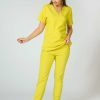 Ona Sunrise Uniforms | Bluza Medyczna Damska Sunrise Uniforms Premium Joy Zolta