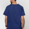 On Dickies | Bluza Medyczna Meska Dickies Eds Signature Men V-Neck Ciemny Granat