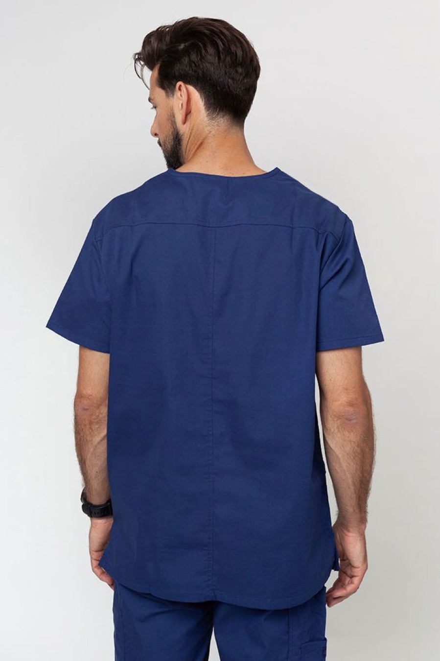 On Dickies | Bluza Medyczna Meska Dickies Eds Signature Men V-Neck Ciemny Granat